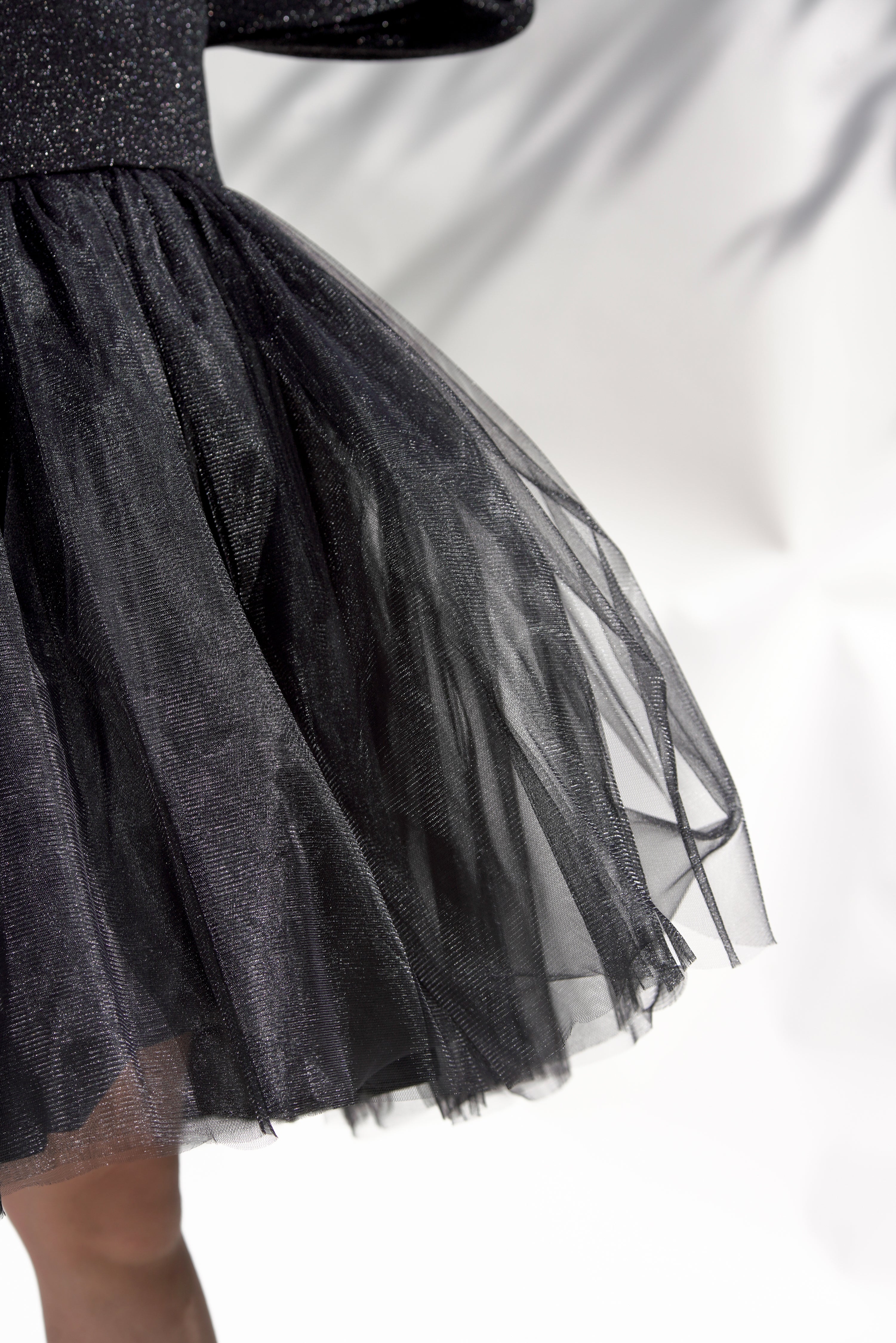 Svart klänning med tyll för barn - Speciella tillfällen